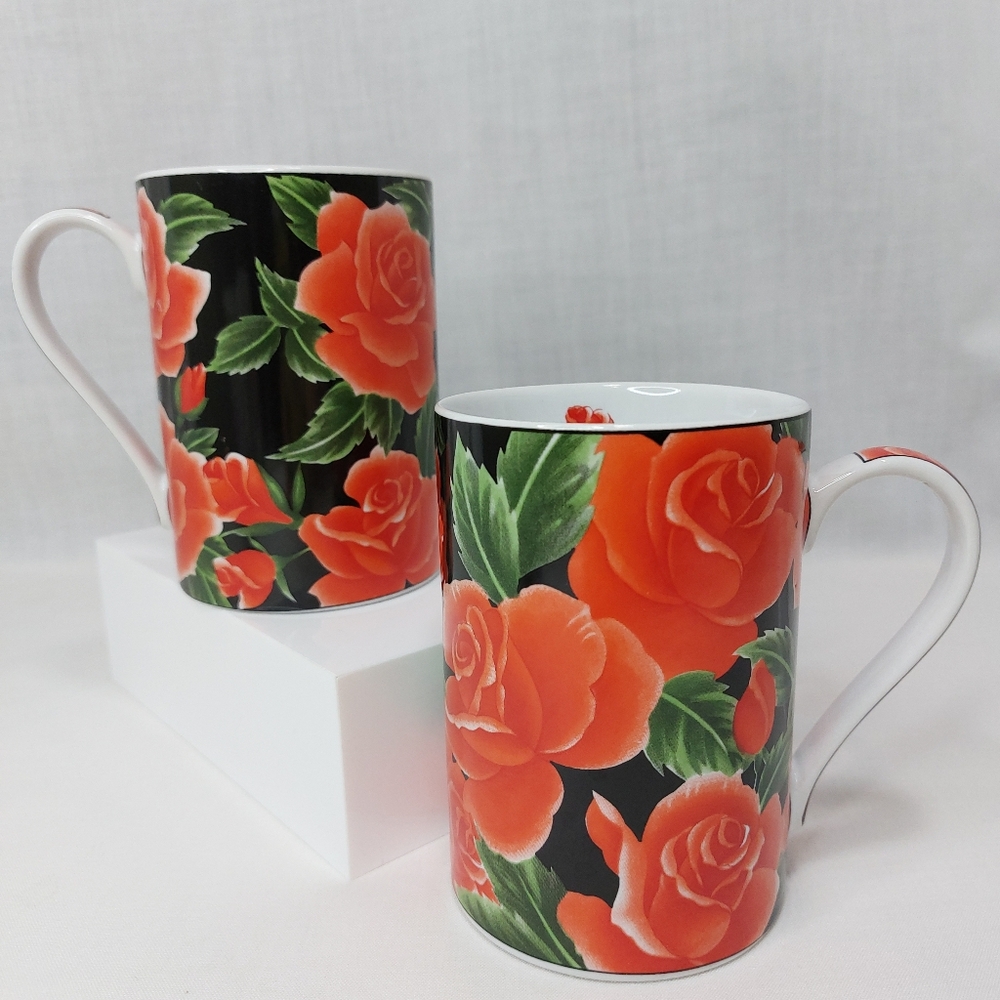 GIFTWARE Power 10302 MUG/CUP Flower Design Collection Red Roses 4.5in x 3in‎